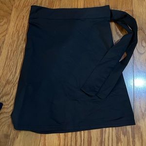 Tommy Bahama black bathing suit wrap cover up skirt L ties on the side